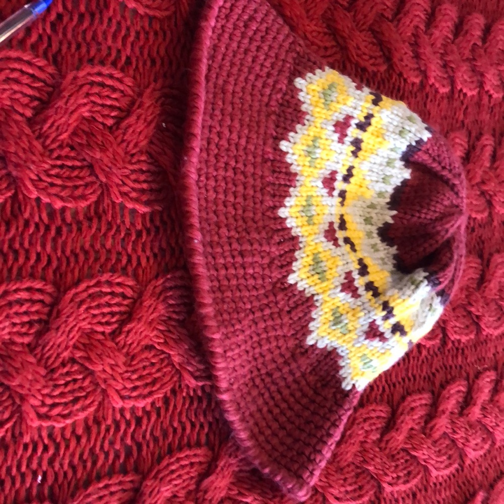 Winter crocheted multicolored hat